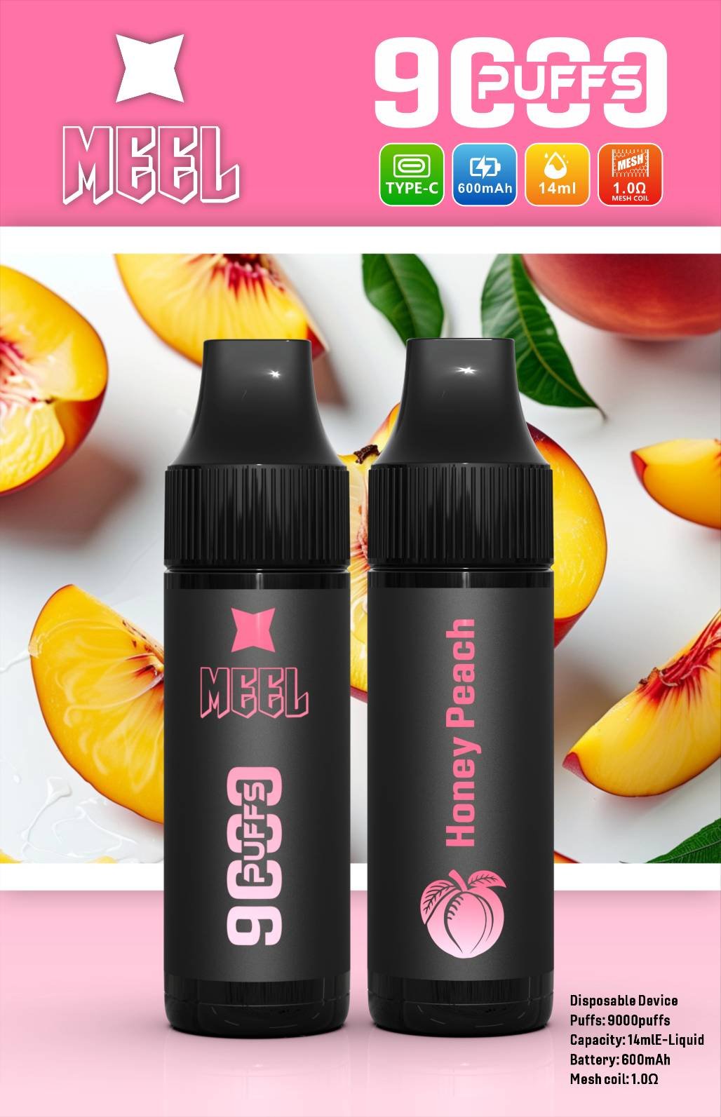 Meel 9000 Puffs 拋棄式電子煙 可充電一次性煙桿 台灣現貨 蒸汽天堂 711到付 1 Meel