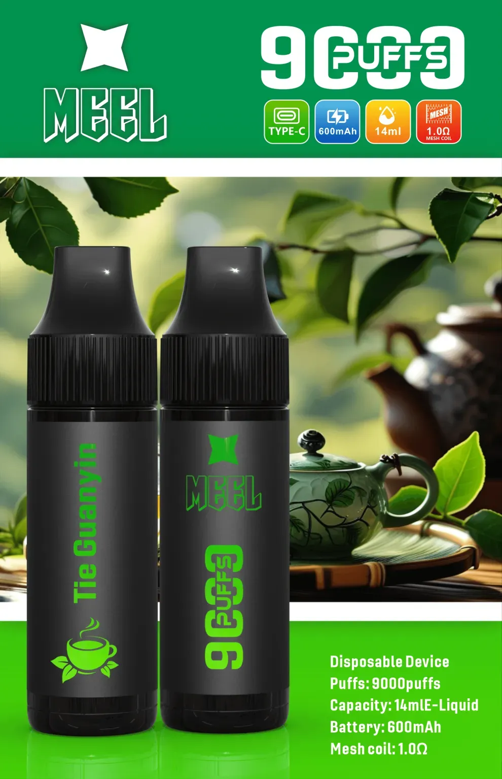 Meel 9000 Puffs 拋棄式電子煙 可充電一次性煙桿 台灣現貨 蒸汽天堂 711到付 2 Meel 9000 Puffs 拋棄式電子煙 可充電一次性煙桿 台灣現貨 蒸汽天堂 711到付:圖片 2