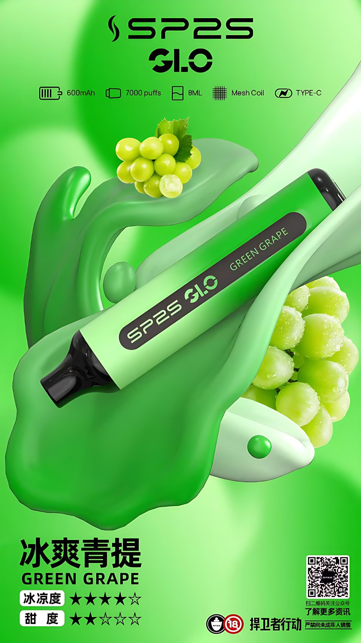 Sp2 7000 Puffs 拋棄式電子煙 台灣現貨 蒸汽天堂 711到付 5 sp2s-